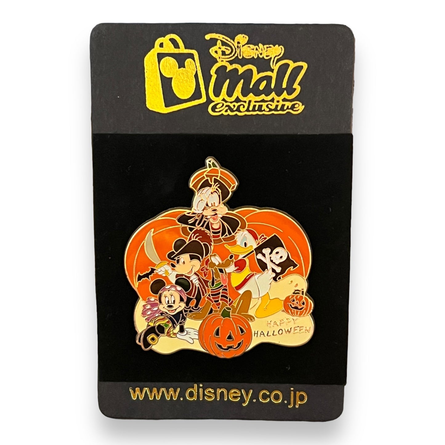JDS Happy Halloween Mickey, Minnie, Donald Duck & Goofy Pin