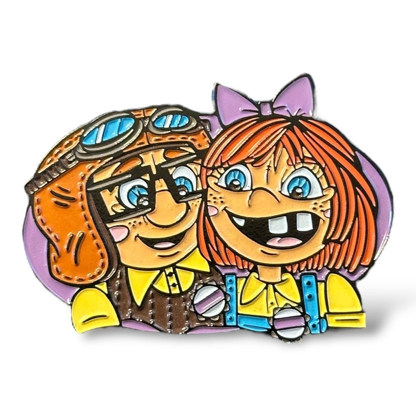 Young Carl and Ellie Soft Enamel Fantasy Pin