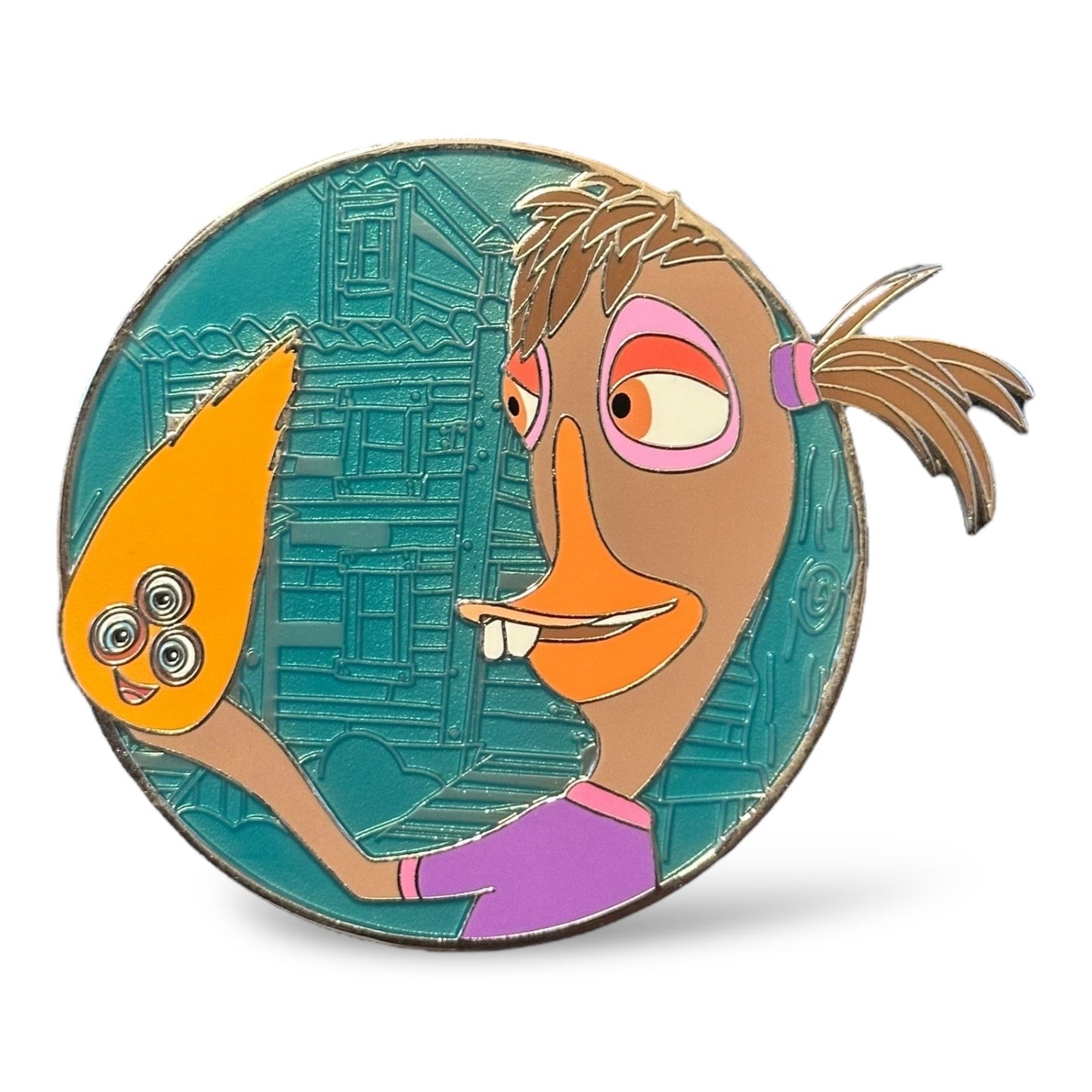 Abby Mallard Profile Blue Version Fantasy Pin