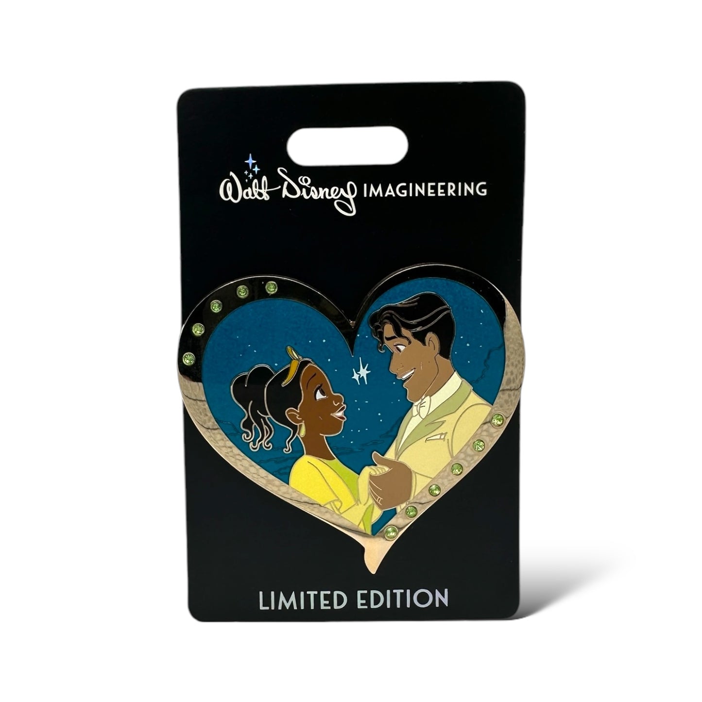 WDI Valentine Jeweled Heart Tiana and Naveen Pin