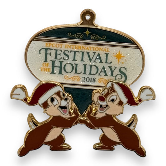 WDW Epcot Festival of the Holidays 2018 Chip n' Dale Pin