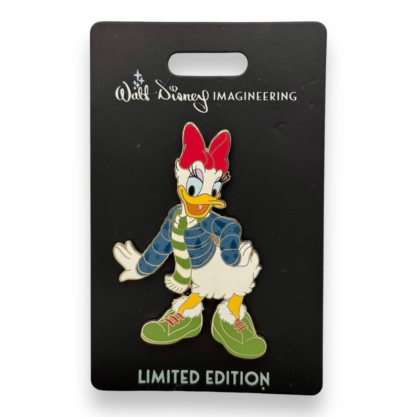 WDI Classic Christmas Holiday Daisy Duck Winter Sweater Pin