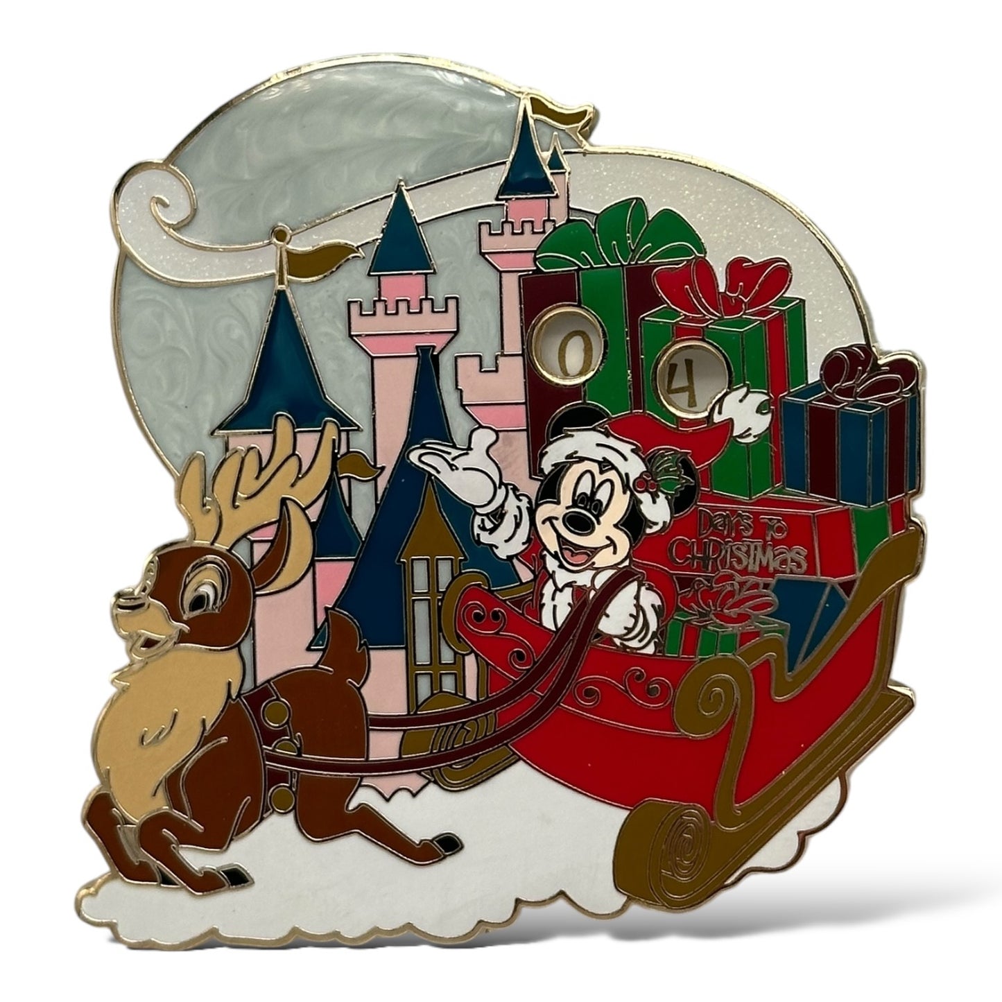 Disney Parks Mickey Santa Christmas Countdown 2020 Jumbo Pin