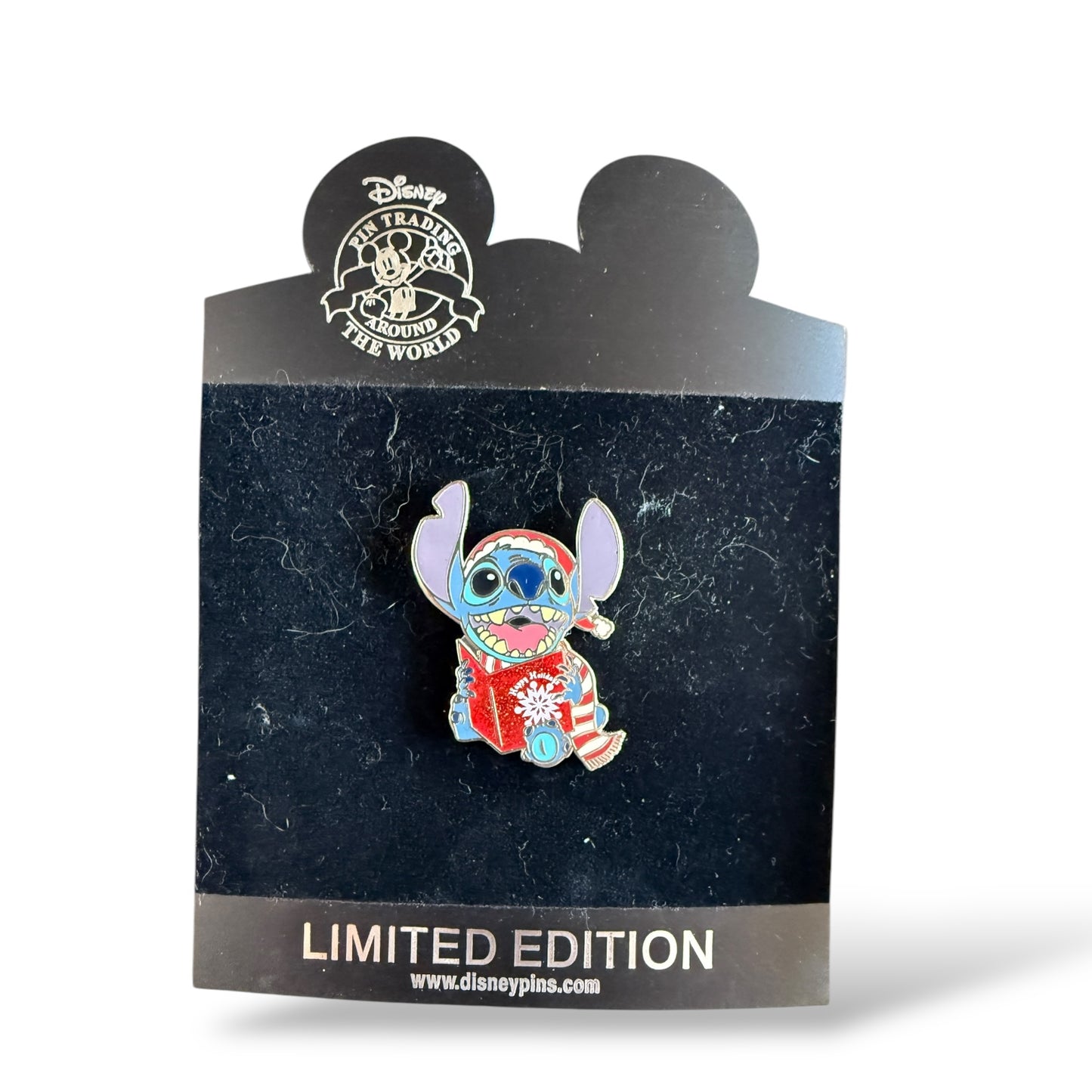 Disney Shopping Stitch Happy Holidays Caroling Music Book Pin