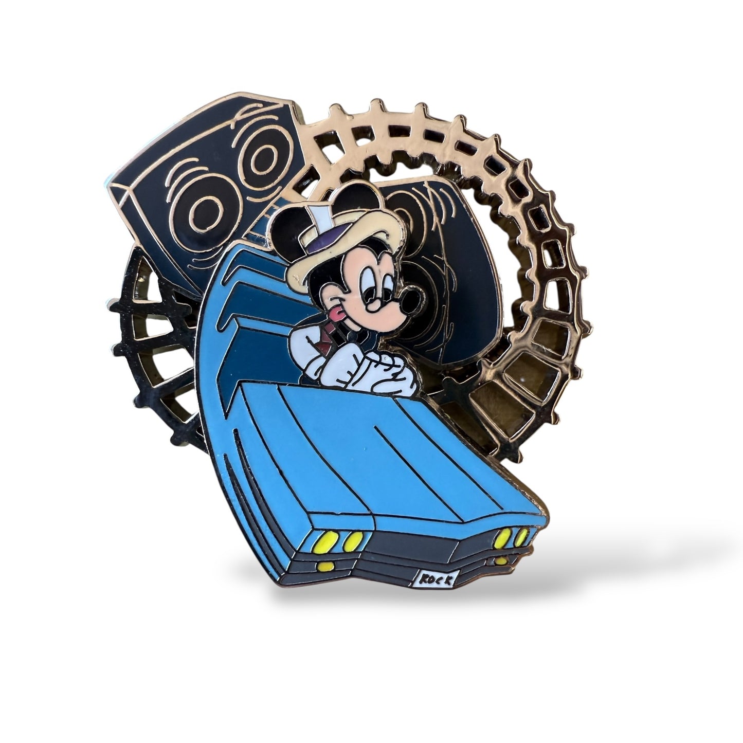 WDW Main Street Gazette Collection Here's the Scoop Mickey Rock 'n Roller Coaster Pin