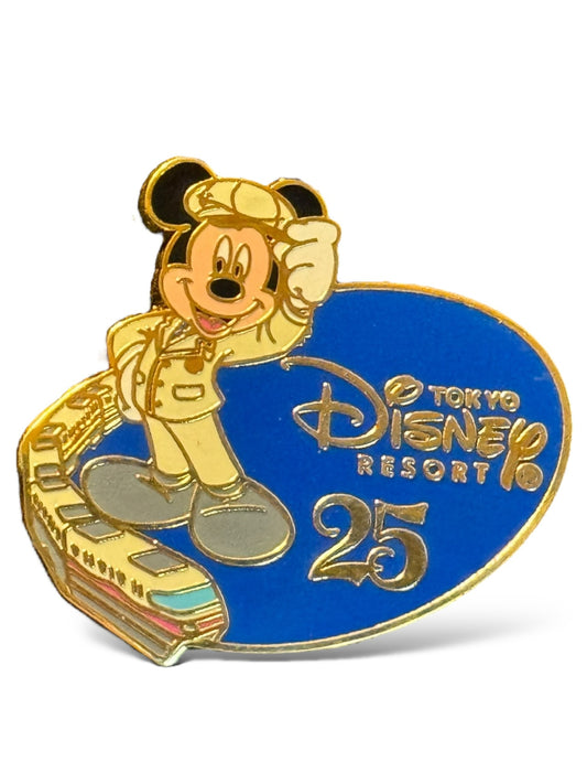 TDR 25th Anniversary Mickey Mouse Resort Line Pin