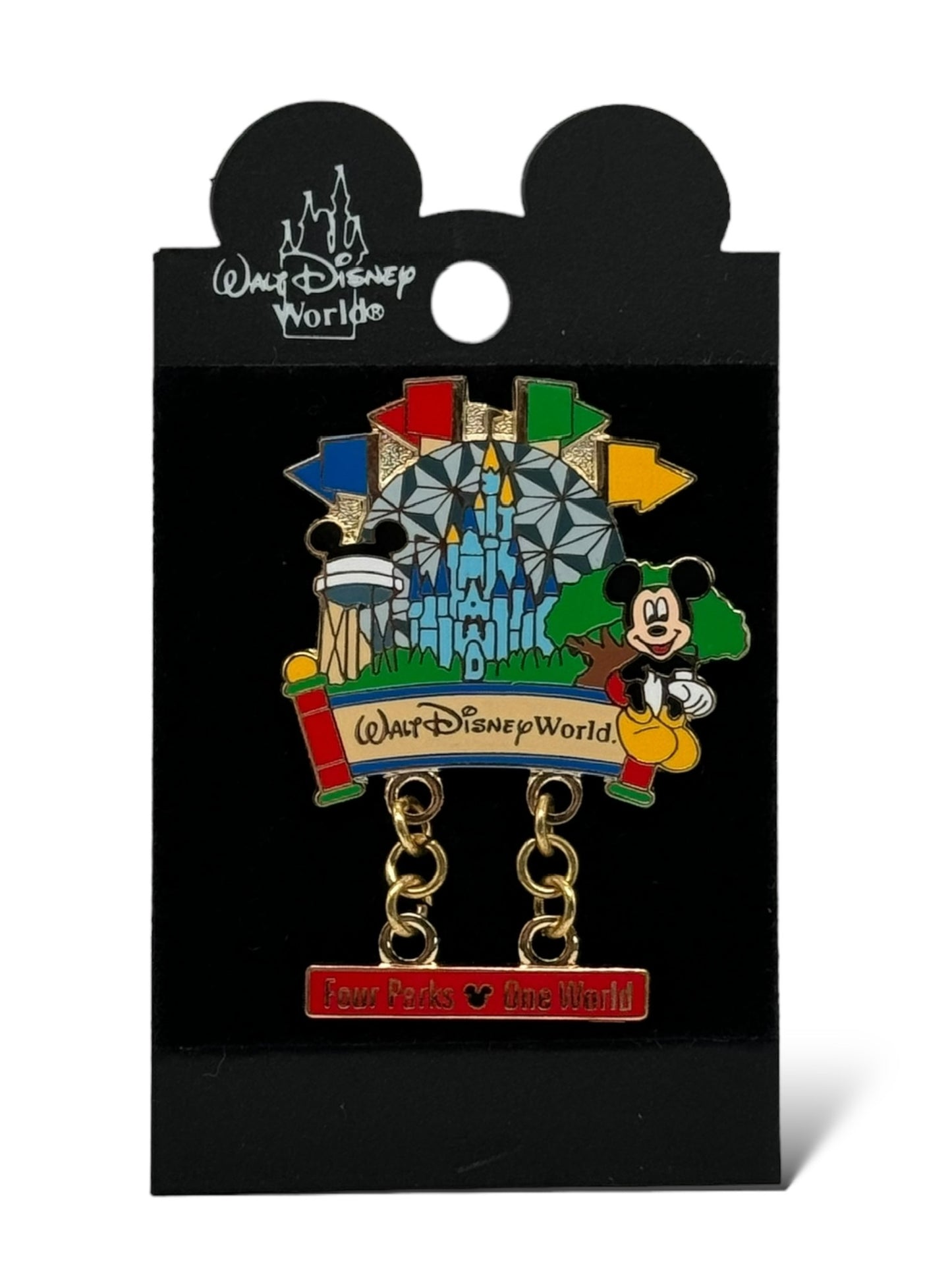 WDW Four Parks One World Dangle Pin