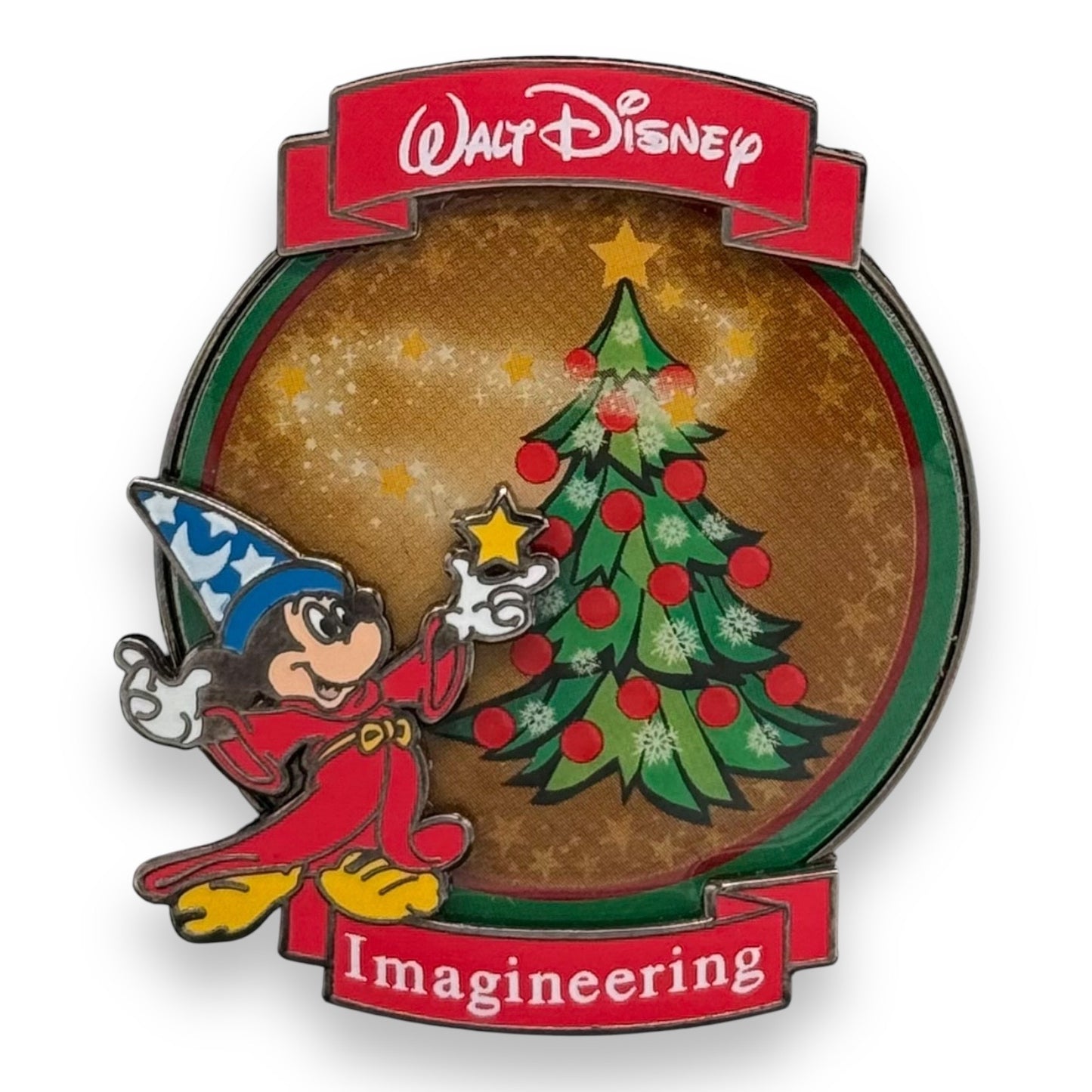 WDI Sorcerer Mickey with Christmas Tree Pin