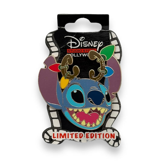 DSSH Holiday Antlers Christmas Lights Stitch Pin