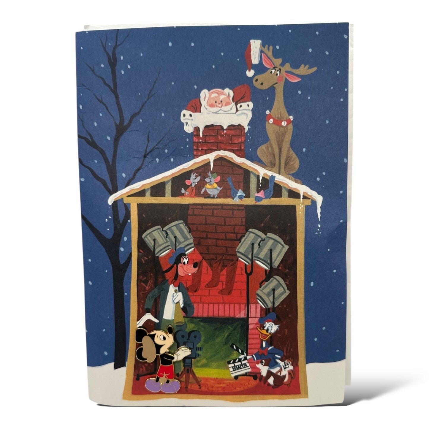 WDW Nostalgic Christmas Card Spectacle of Pins 2002 Mickey Christmas Chimney Pin