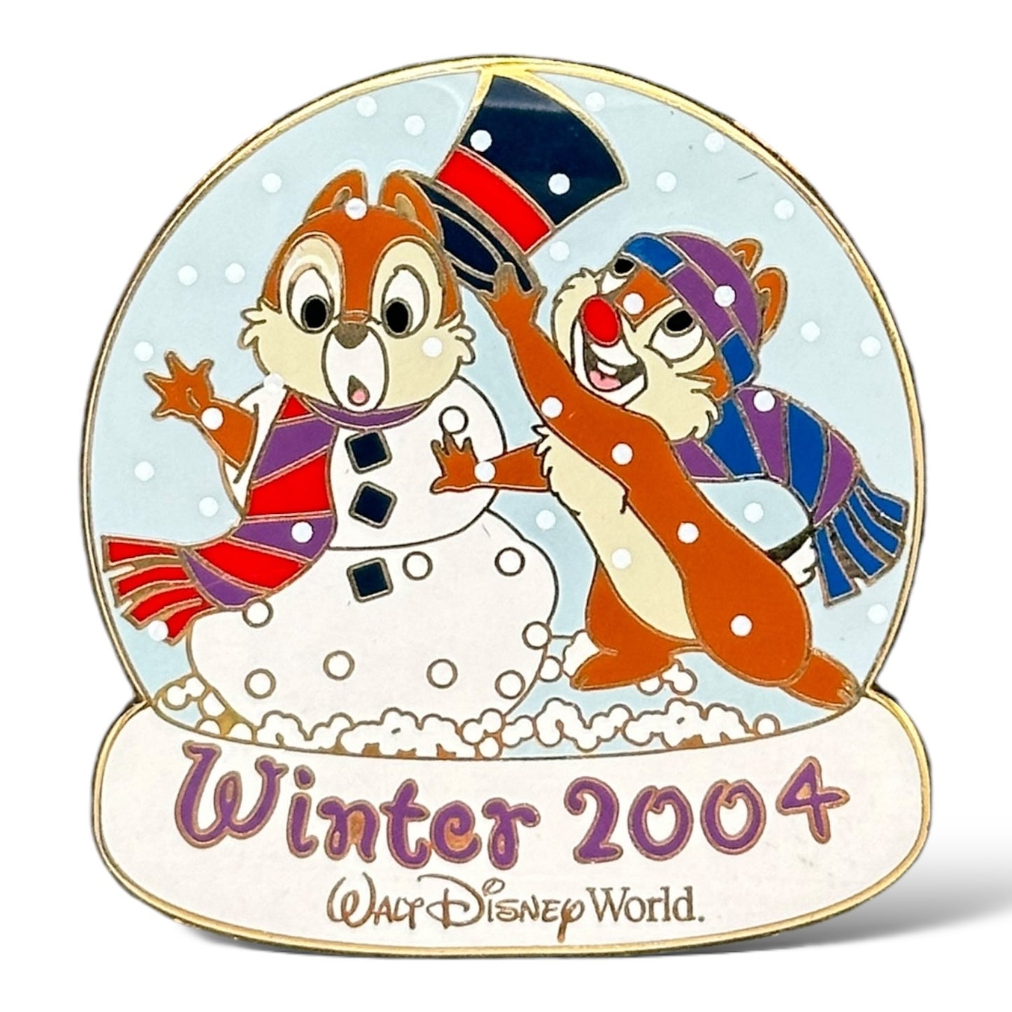 WDW Chip n' Dale Winter Surprise Snowman Pin