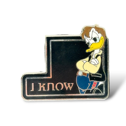 WDW Star Wars Characters with Quotes Mystery Donald Duck as Han Solo Pin