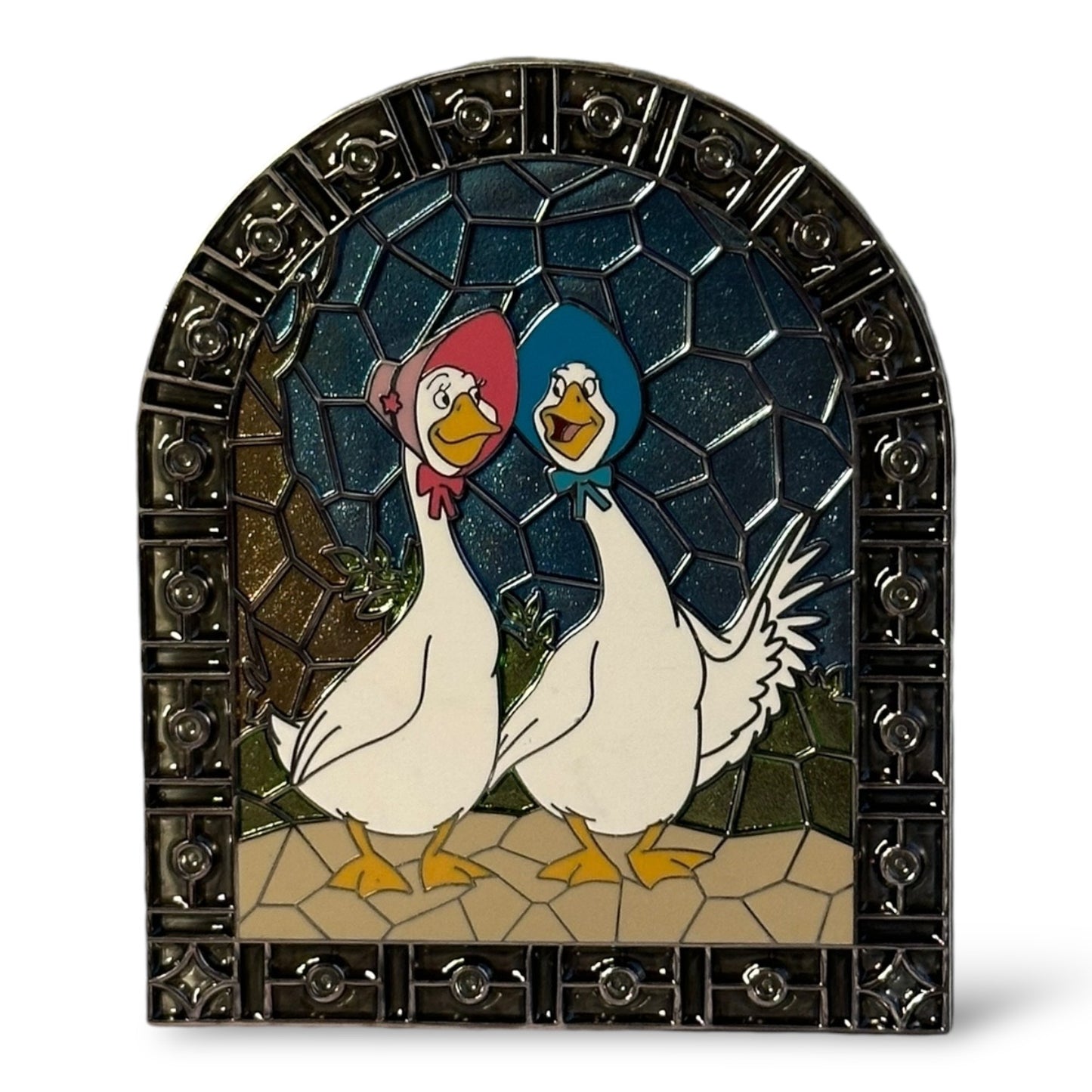 WDI Stain Glass Birds Abigail and Amelia Pin