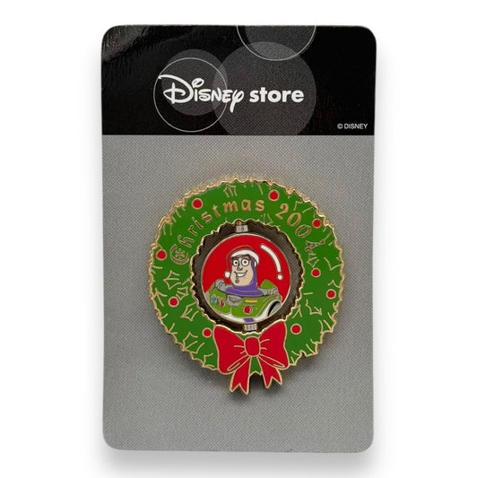 JDS Christmas 2004 Wreath Buzz Lightyear Spinner Pin