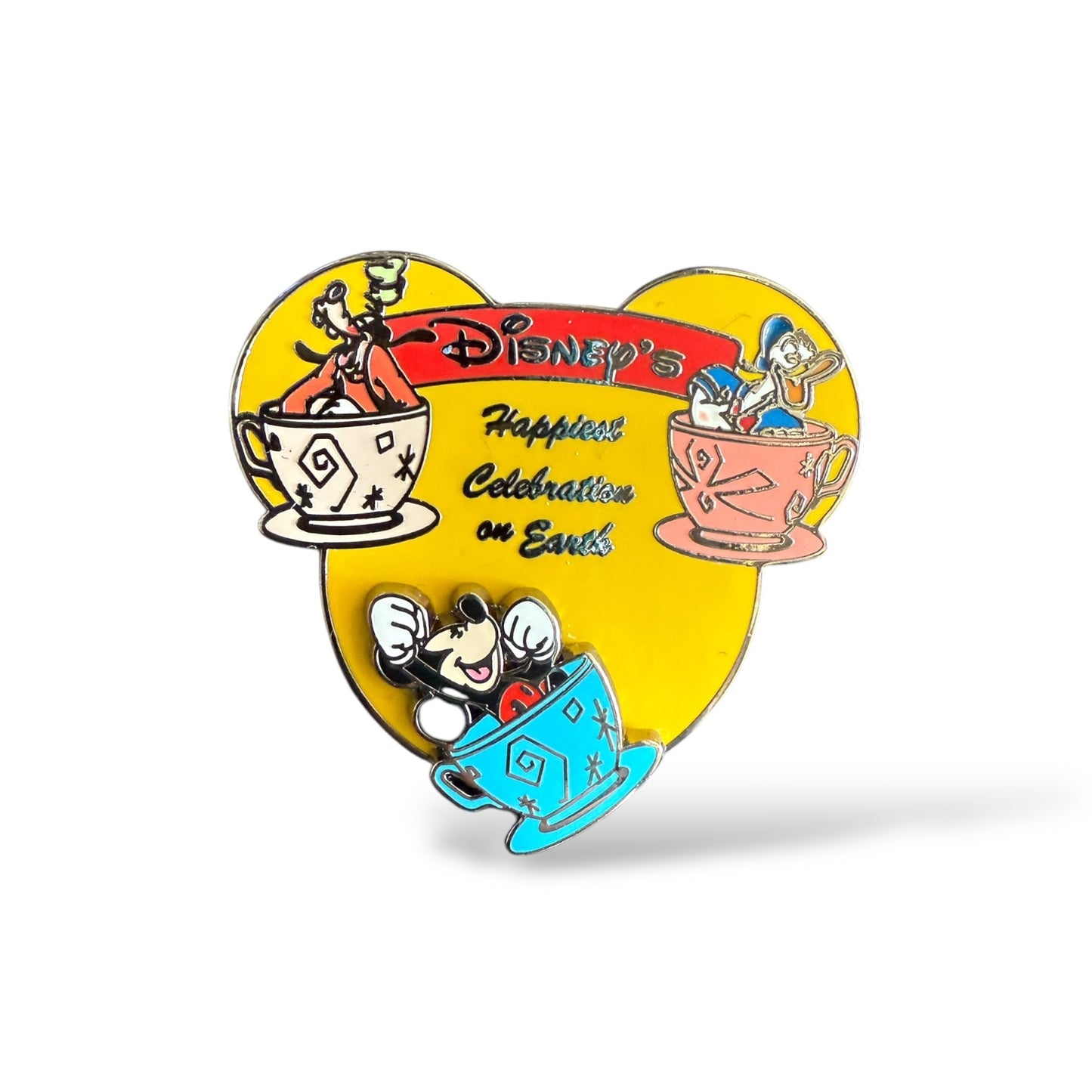 Disney Parks Kellogg's Gift with Purchase Happiest Celebration On Earth Tea Cups Pin