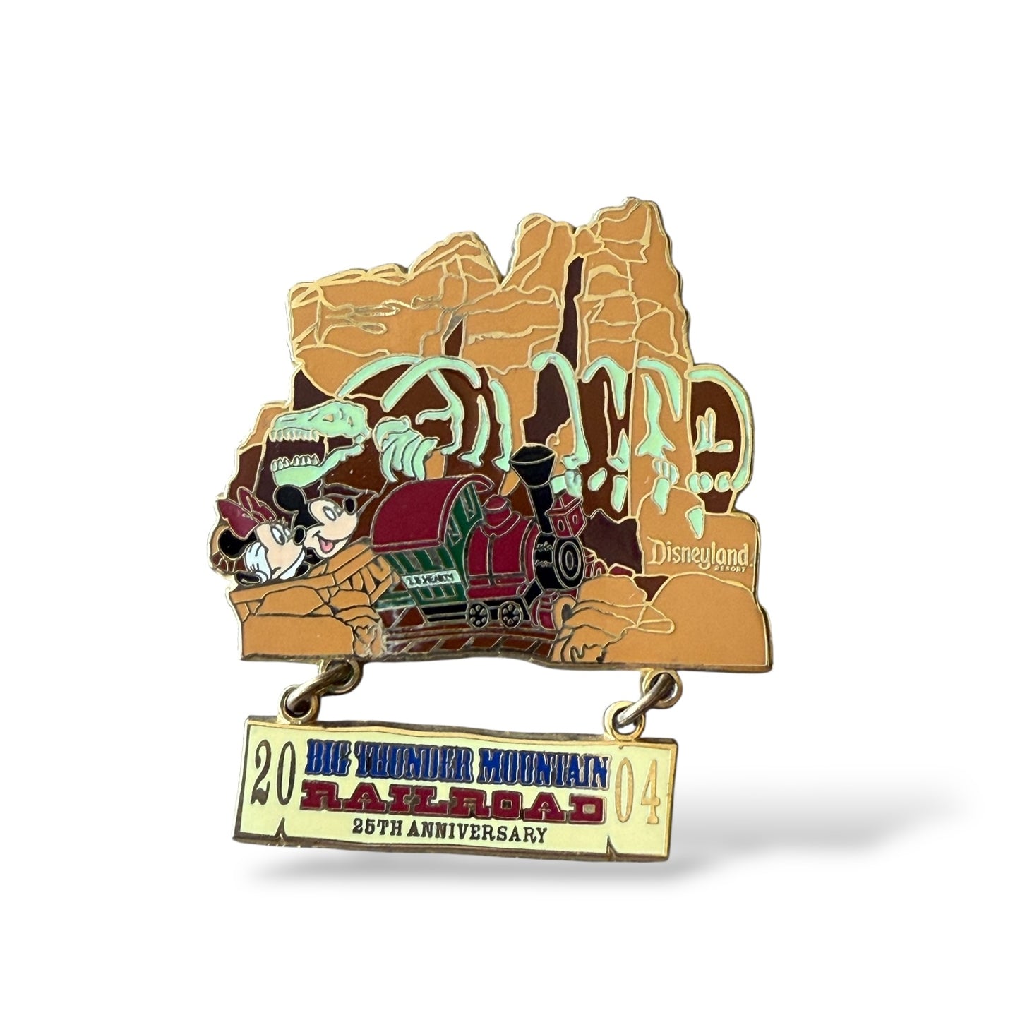 DLR Big Thunder Mountain Railroad 25th Anniversary Mickey and Minnie Pin