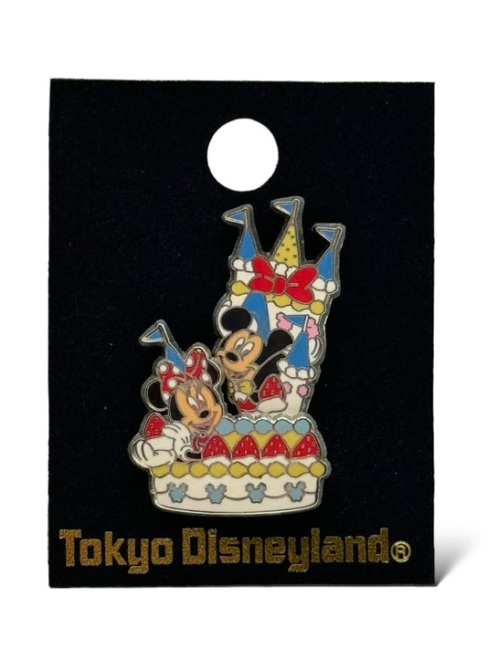 TDR 20th Anniversary Mickey & Minnie Mouse Cake Pin