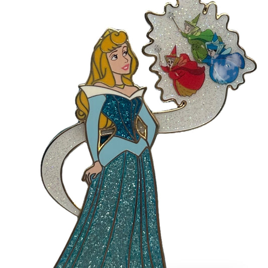 WDI Heroines and Sidekicks Aurora Blue Dress and Three Good Fairies Pin