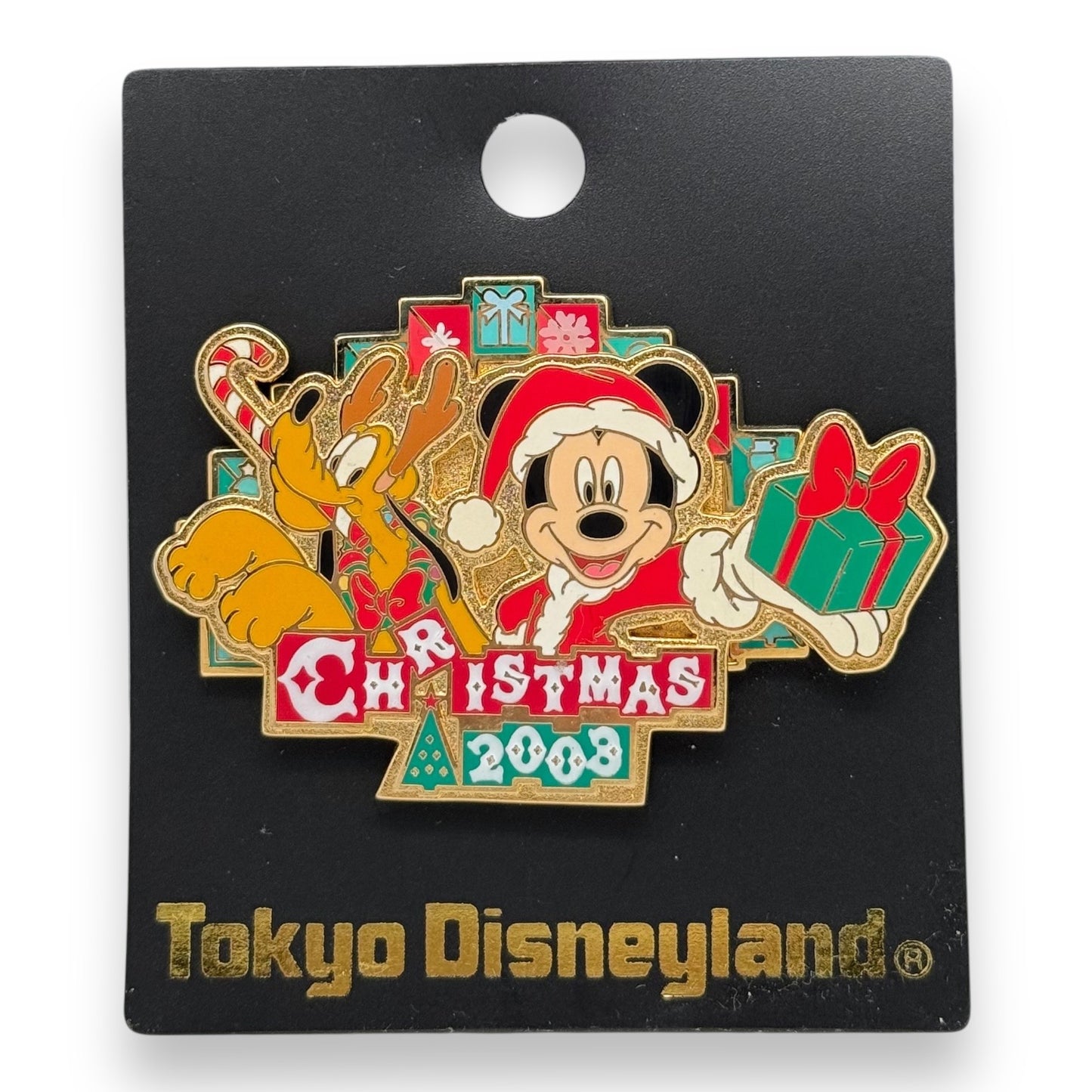 TDR Christmas 2003 Mickey Mouse & Pluto Pin