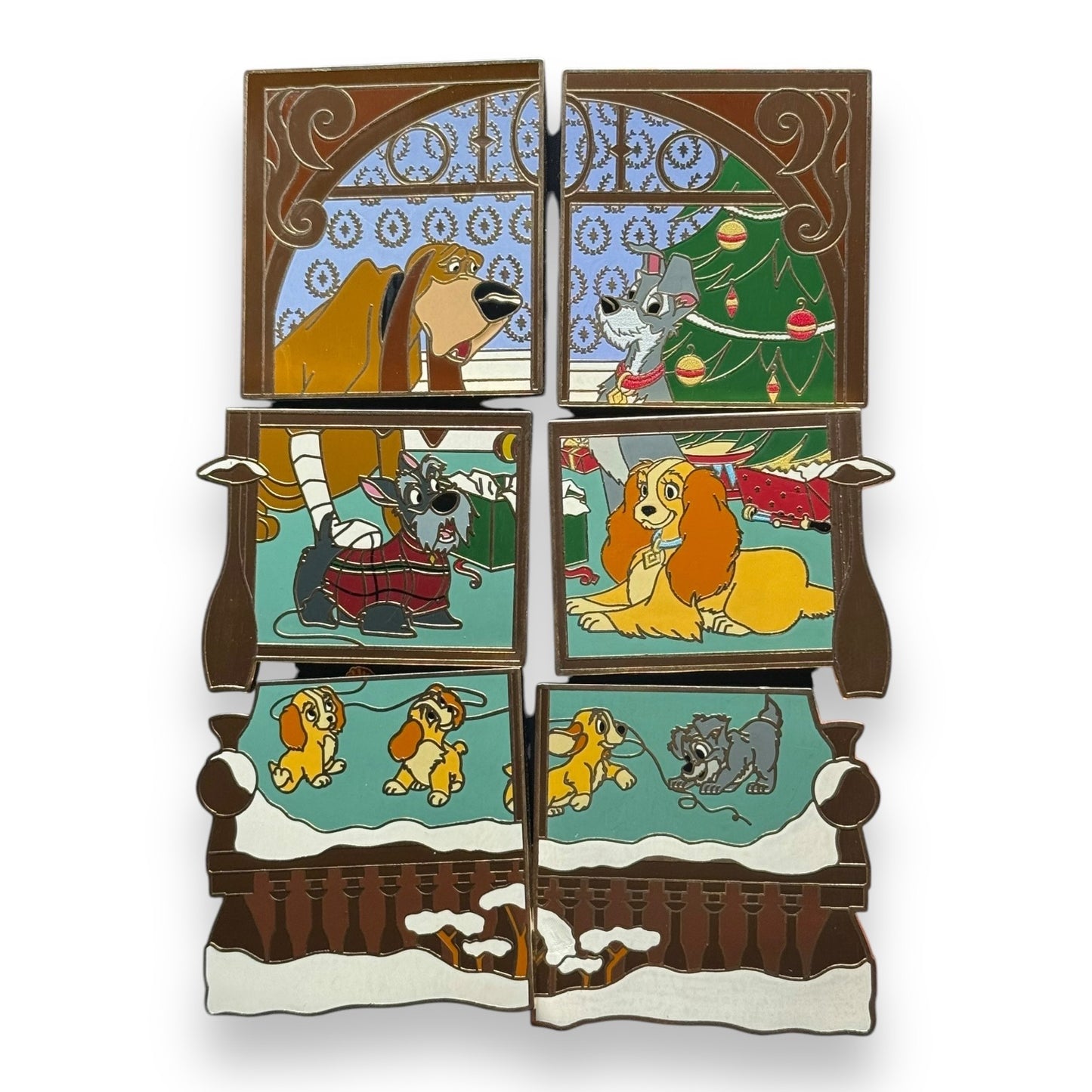 WDW Advent Calendar 2019 Puzzle Lady and The Tramp Pin Set