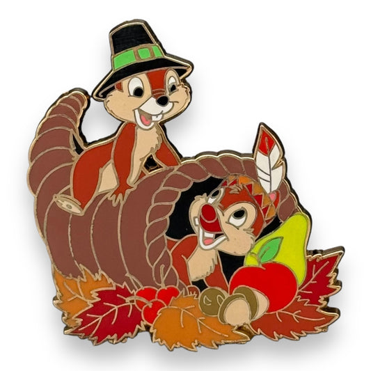 *Error Pin* Disney Parks Holiday Pin Collection Chip n' Dale Thanksgiving Pin