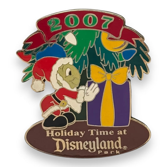 DLR Holiday Time 2007 Disneyland Tour Jiminy Pin