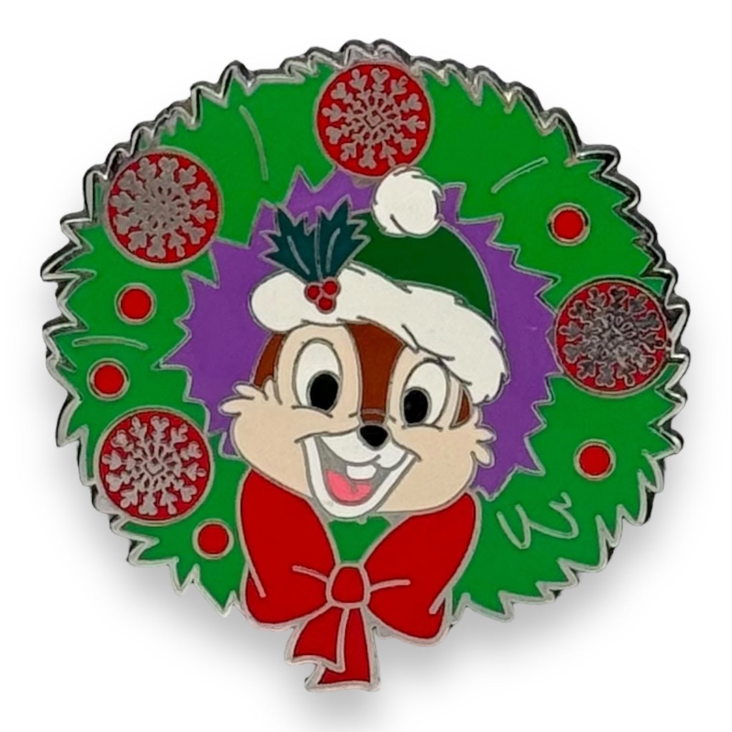 WDW Happy Holiday Mystery Chip with Red Ornaments Pin