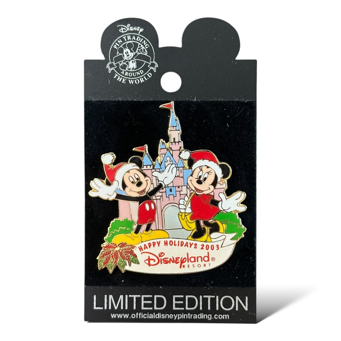 DLR Happy Holidays 2003 Mickey and Minnie Pin