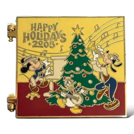 WDW Happy Holidays 2005 Greeting Card Port Orleans Resort Mickey, Goofy & Donald Pin