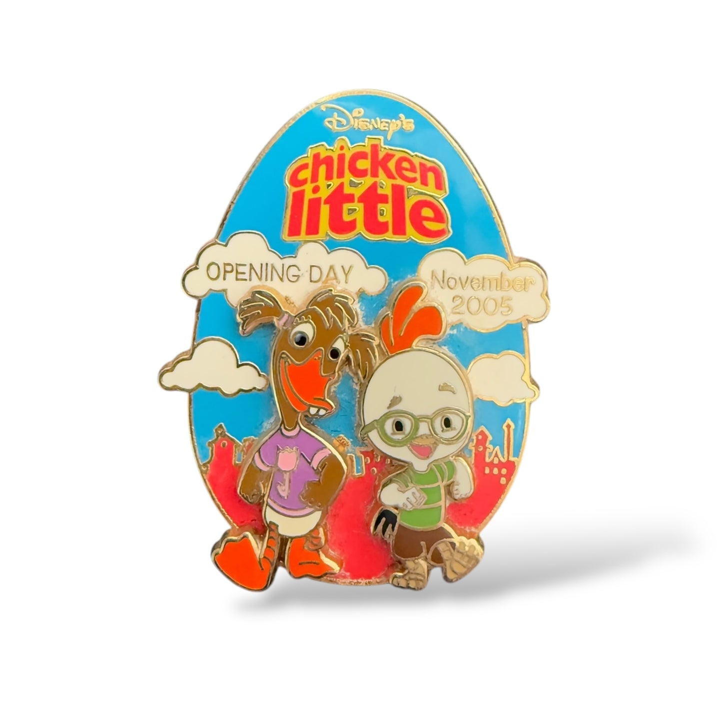 WOD NYC Chicken Little Opening Day Chicken Little & Abby Mallard Pin