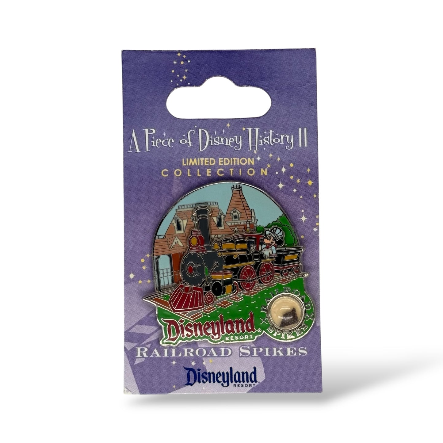 DLR Piece of Disney History Mickey The Railroad Spikes Pin