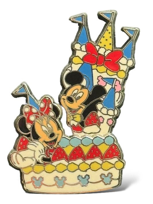 TDR 20th Anniversary Mickey & Minnie Mouse Cake Pin