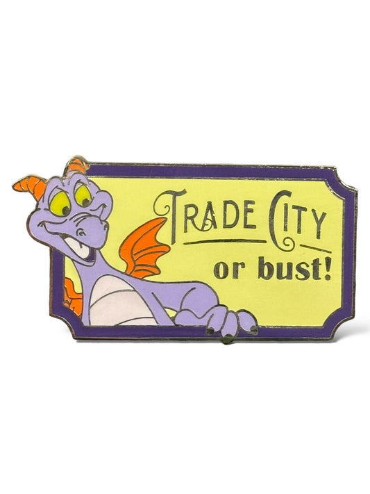 WDW Trade City, USA Figment Bumper Sticker Pin