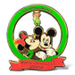 WDW Christmas Mistletoe Mickey & Minnie Pin