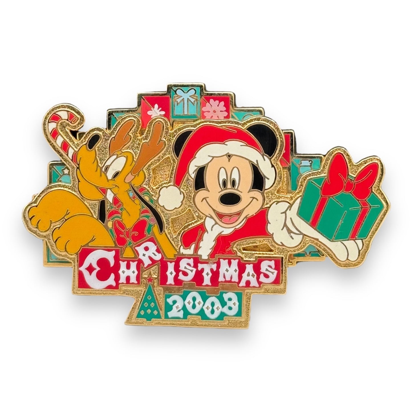 TDR Christmas 2003 Mickey Mouse & Pluto Pin