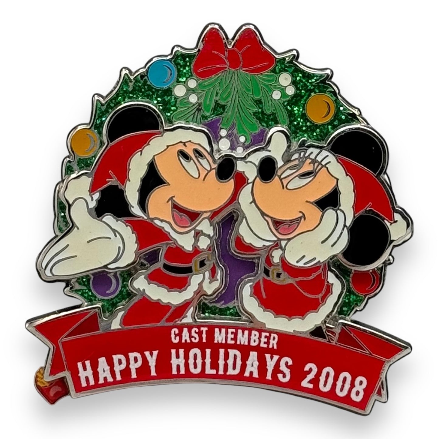 DEC Happy Holidays 2008 Mickey & Minnie Pin