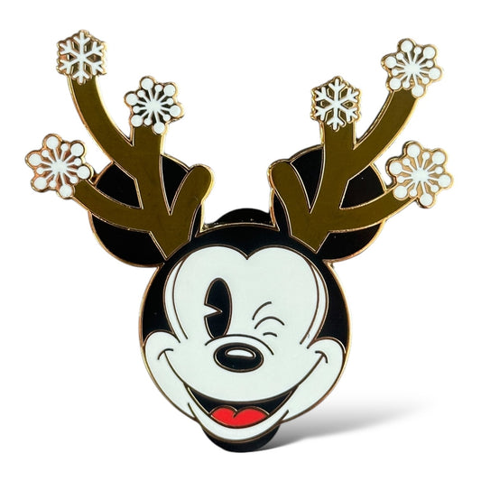 DSSH Holiday Antlers Snowflake Mickey Pin