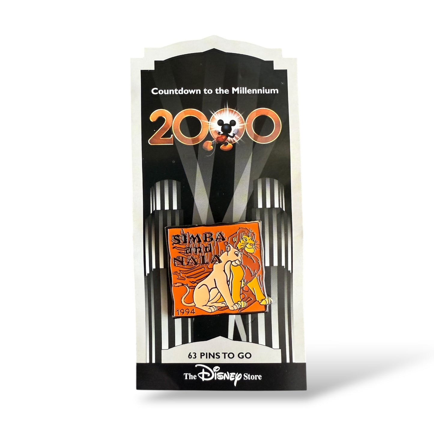 Disney Store Countdown To The Millennium Simba and Nala 1994 Pin