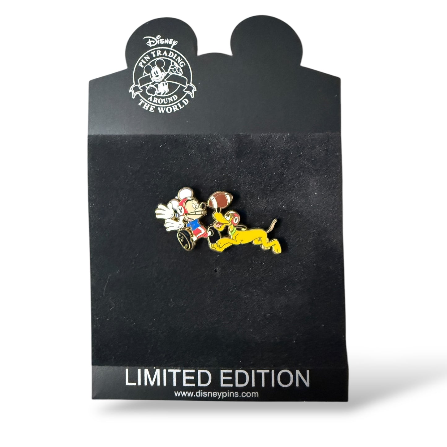 Disney Shopping Football Mickey and Pluto Catching the Ball Pin