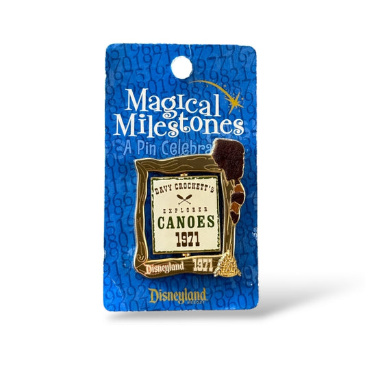 DLR Magical Milestones 1971 Davy Crockett's Explorer Canoes Pin