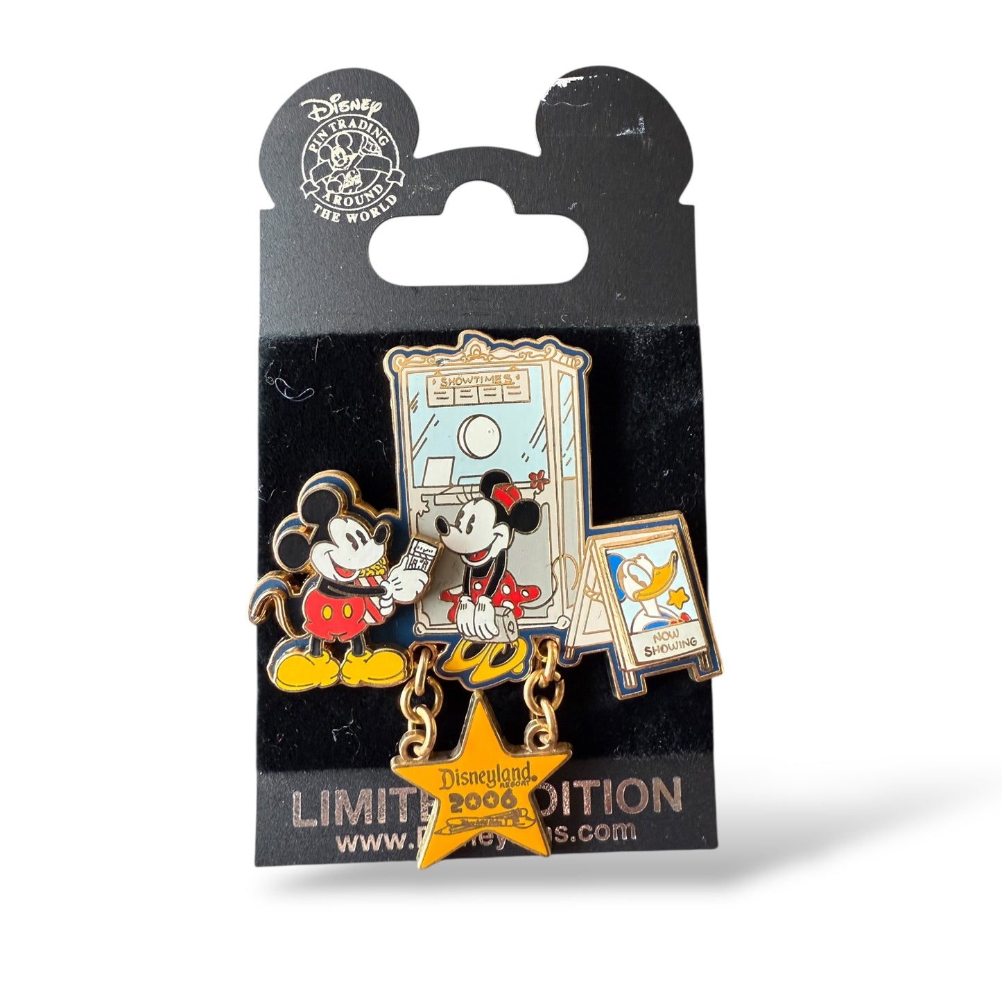DLR Featured Artist Mickey and Minnie at the Movie Dangle Pin