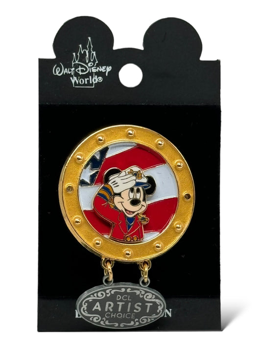 DCL Artist Choice Captain Mickey Saluting Flag Pin