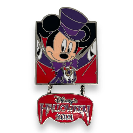 TDR Halloween 2001 Mickey Mouse Vampire Bat Dangle Pin