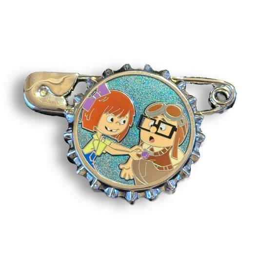 WDI Up 10th Anniversary Bottle Cap Young Carl and Ellie Pin