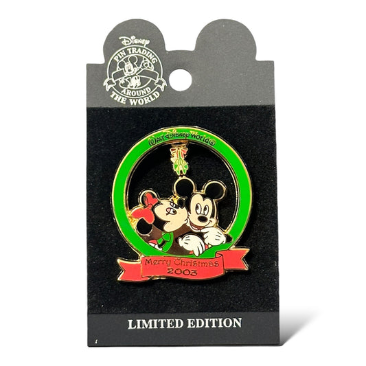 WDW Christmas Mistletoe Mickey & Minnie Pin