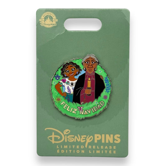 Disney Parks Feliz Navidad Merry Christmas Encanto Mirabel and Abuela Holding Candle Pin