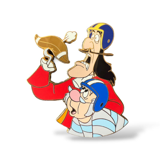 Disney Auctions Football Captain Hook and Mr. Smee Pin