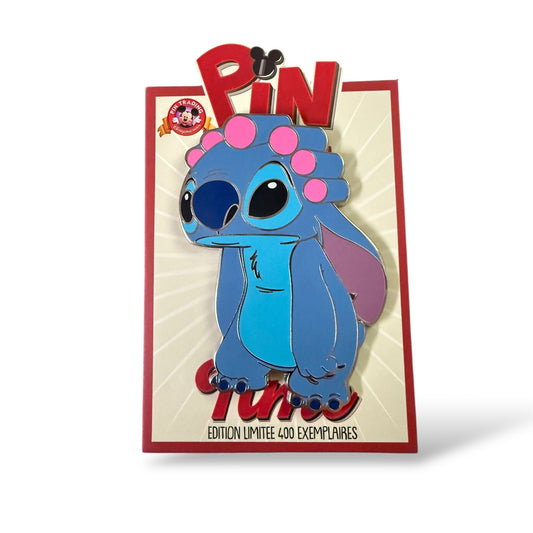 DLRP Pin Trading Time Stitch with Curlers Pin