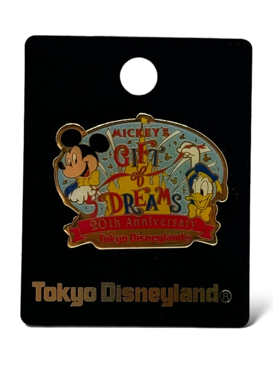 TDR 20th Anniversary Mickeys Gift of Dreams Mickey & Donald Pin