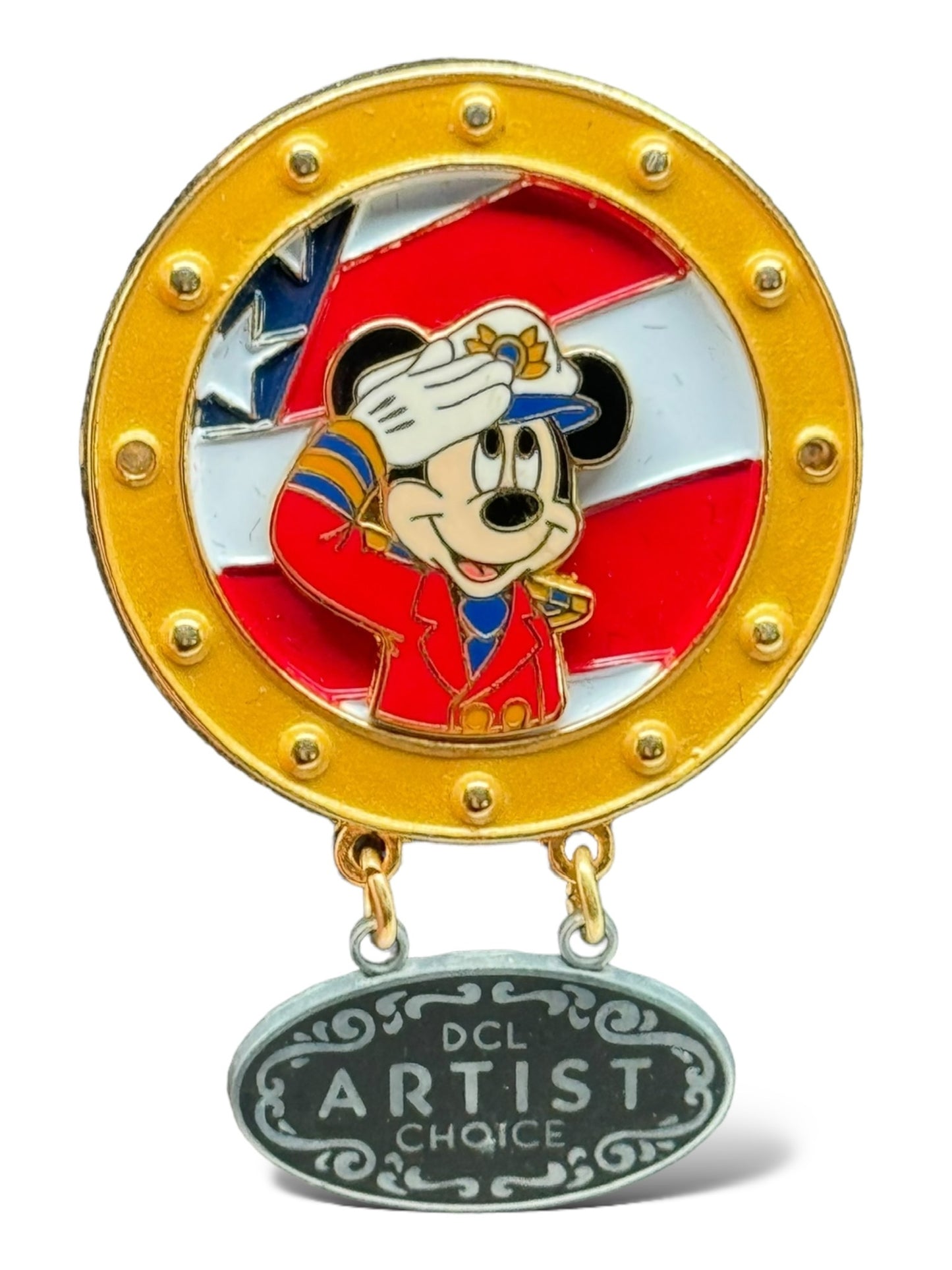 DCL Artist Choice Captain Mickey Saluting Flag Pin